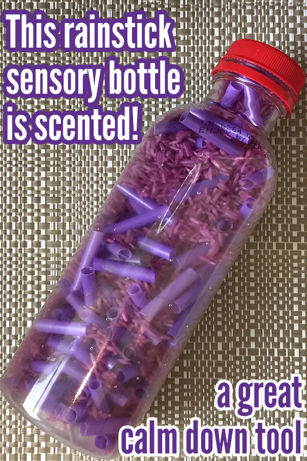 Scented Rainstick Calm Down Bottle. Great for calming big emotions.