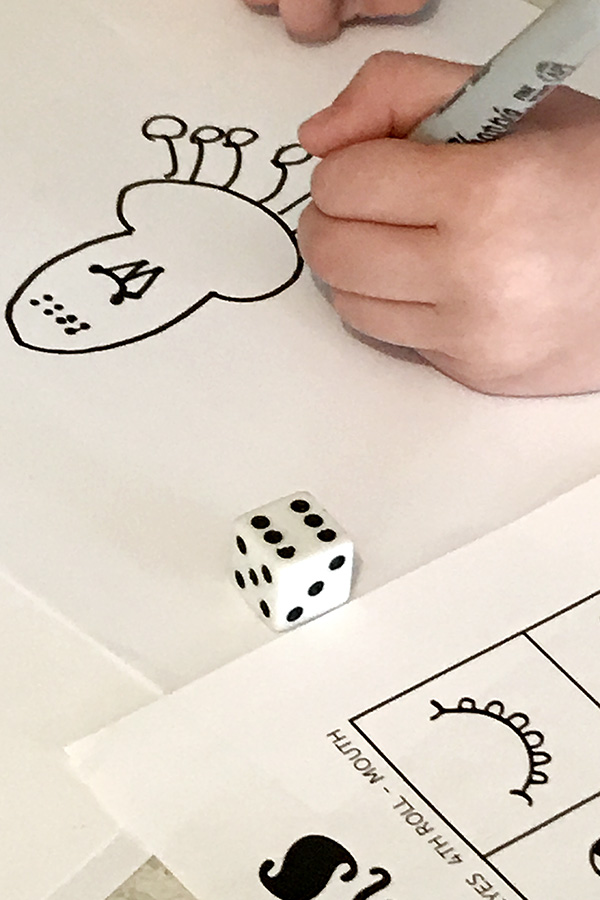 Silly spiders drawing game. Fun for art class, Halloween and more!