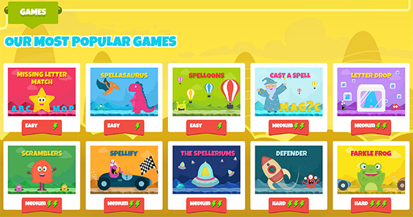 Learning Websites for Kids Word Games