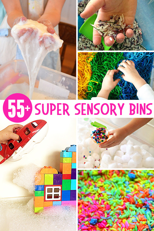 Over 55 super ideas for sensory bins