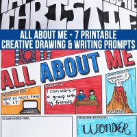 ALL ABOUT ME printable back to school creative drawing and writing prompts