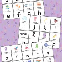 Free alphabet matching puzzles