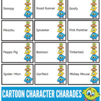 Charades Ideas Cartoon Characters