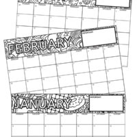 Free 2020 printable kids calendar