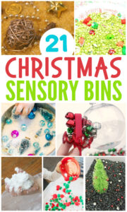 Christmas sensory bins for sensory play