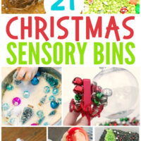 Christmas sensory bins for sensory play
