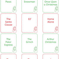 Christmas Movies Charades Cards Printable