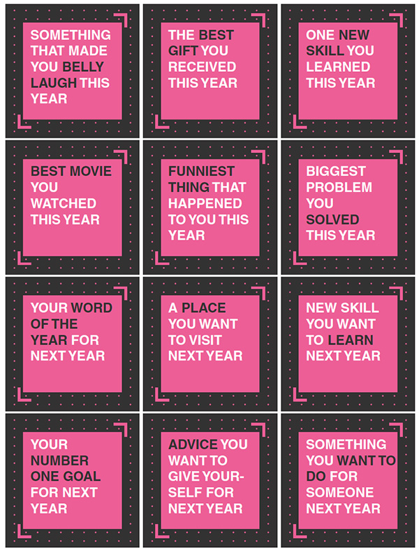 Conversation starters for new years printable