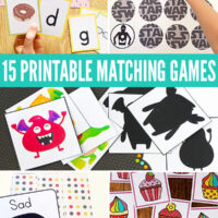15 Printable Matching Games for Kids