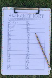 Alphabet Scavenger Hunt Printable for Kids