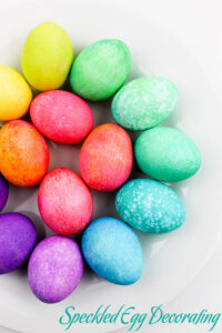 Dyeing Easter Eggs with Kids- Speckled Egg Decorating with Rice