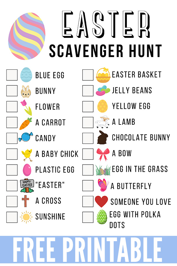 Printable Easter Scavenger Hunt