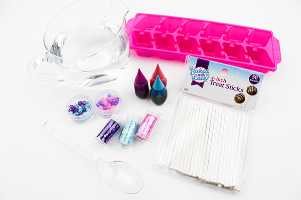 Glitter ice painting supplies