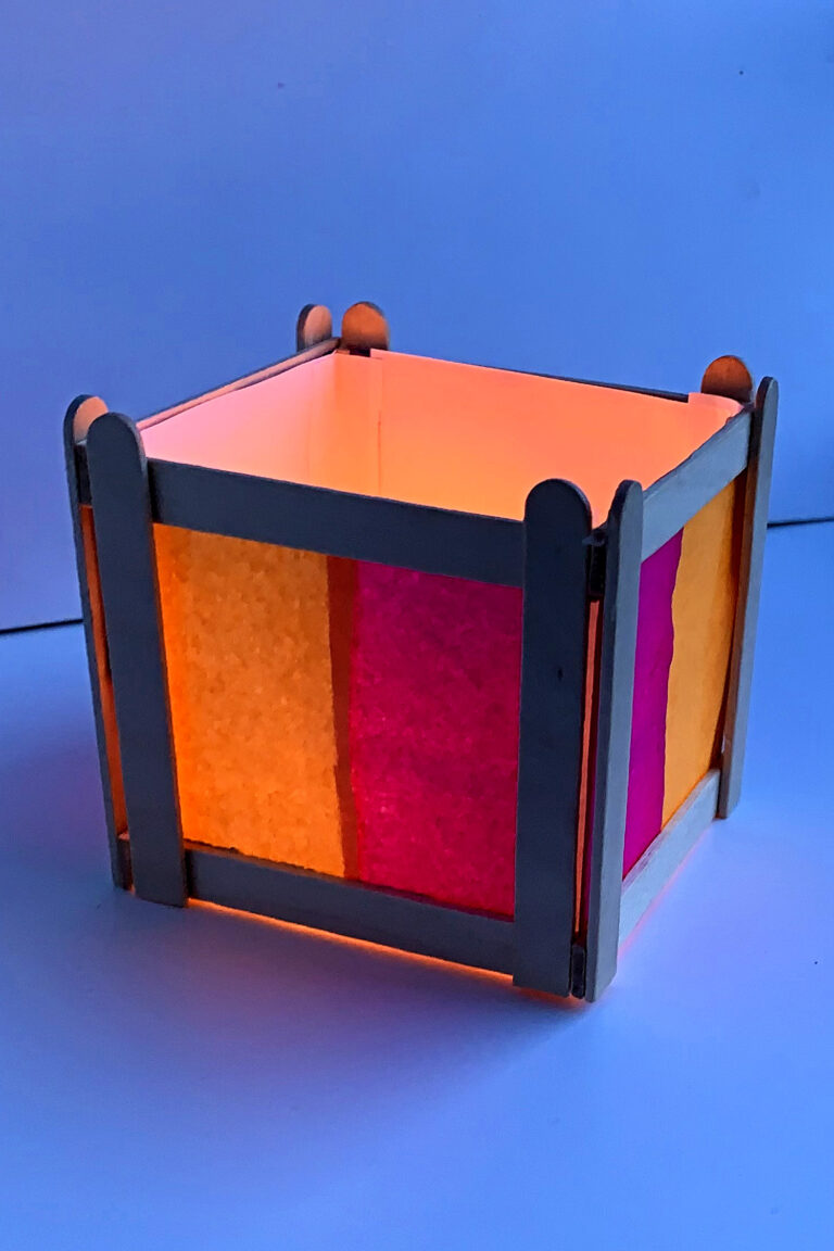 Tween Craft Idea: Craft Stick & Tissue Paper Lantern