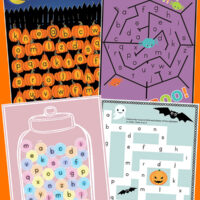 Halloween alphabet mazes