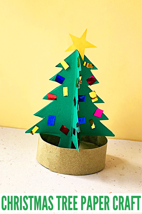 3D Christmas Tree Paper Craft Tutorial