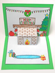 Christmas Pop Up Card Printable: Decorate the Holiday Mantlepiece