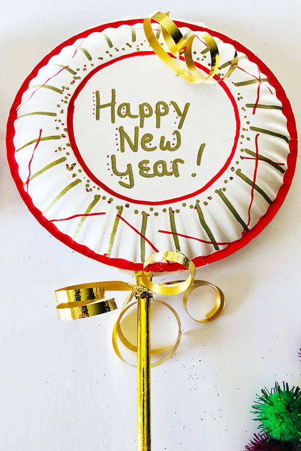 How to Make a New Year Noisemaker Kids Craft Idea