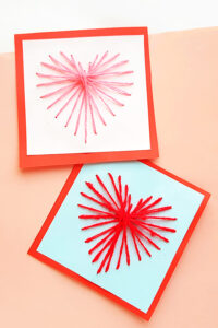String Art Heart Card for Valentine’s Day or Mother’s Day