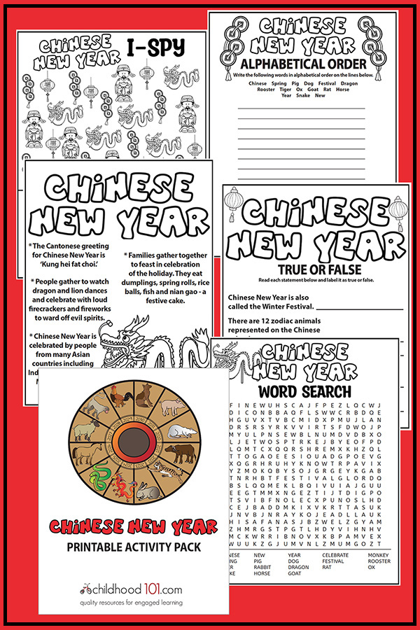 Chinese New Year Activity Worksheets