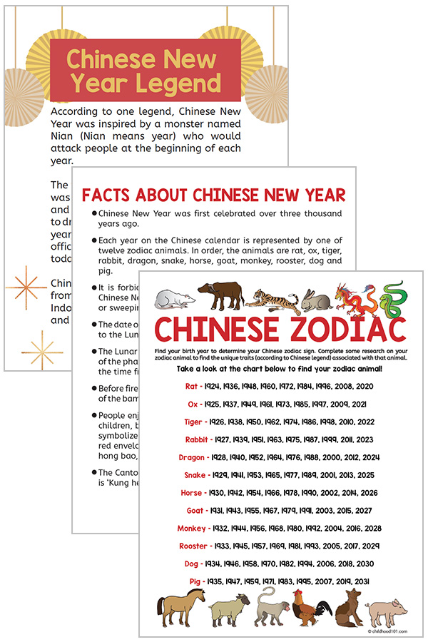 Chinese New Year Printable Pages