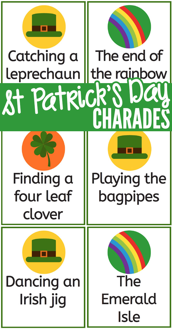 Free, Printable St Patrick’s Day Charades Cards