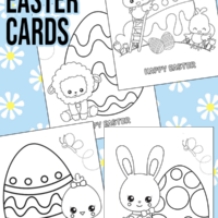 Printable Easter Coloring Cards for Kids