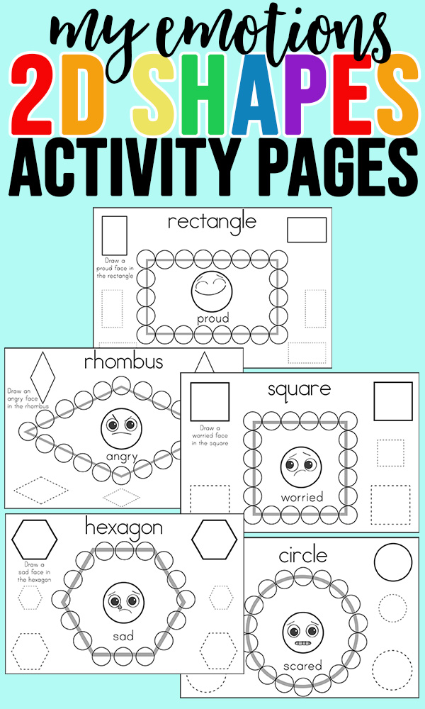 2D shapes preschool activity pages