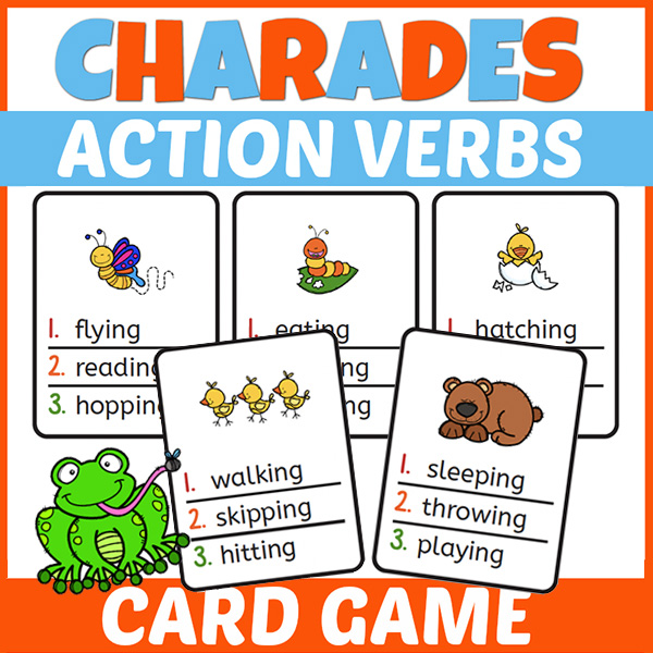 Charades Action Verbs Game
