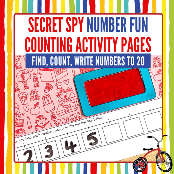Secret Spy Counting Activity Pages