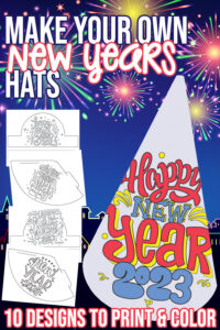 Make Your Own New Years Hats: Free Printable