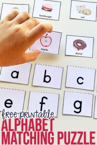 Alphabet matching puzzle printable