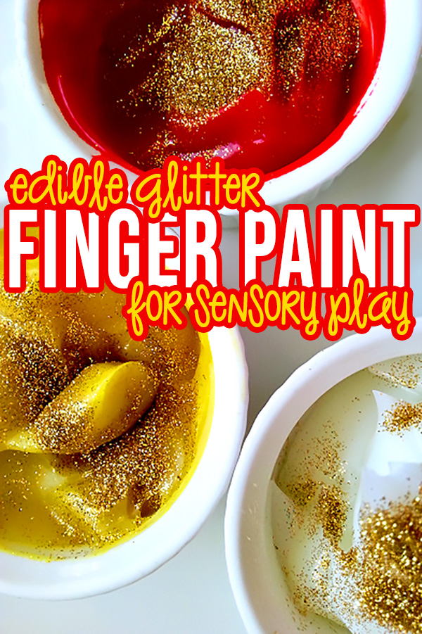 Edible Glitter Fingerpaint for Sensory Play