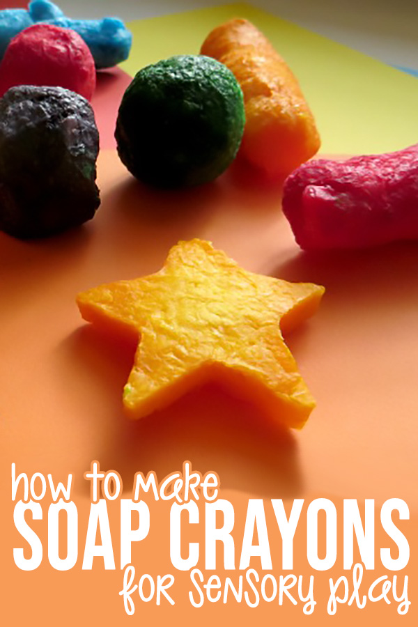 How to make soap crayons for sensory play