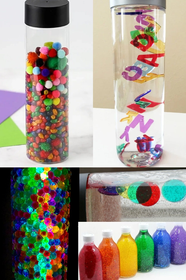 15 rainbow sensory bottle ideas