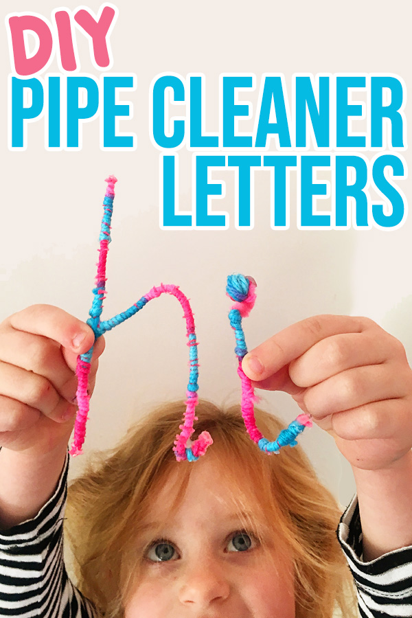 DIY pipe cleaner letters