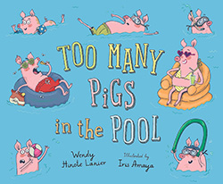 Too Many Pigs in the Pool multiplication picture book