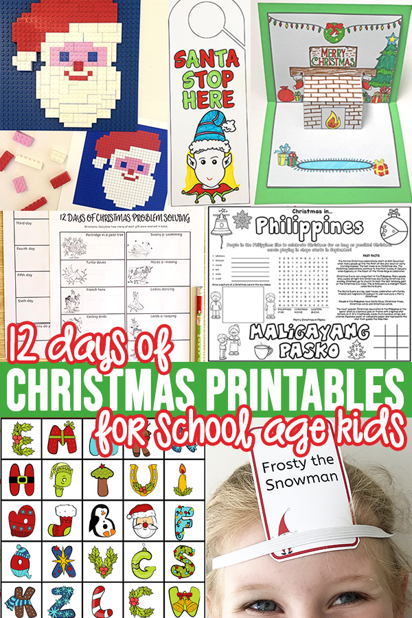 Christmas printables for school age kids