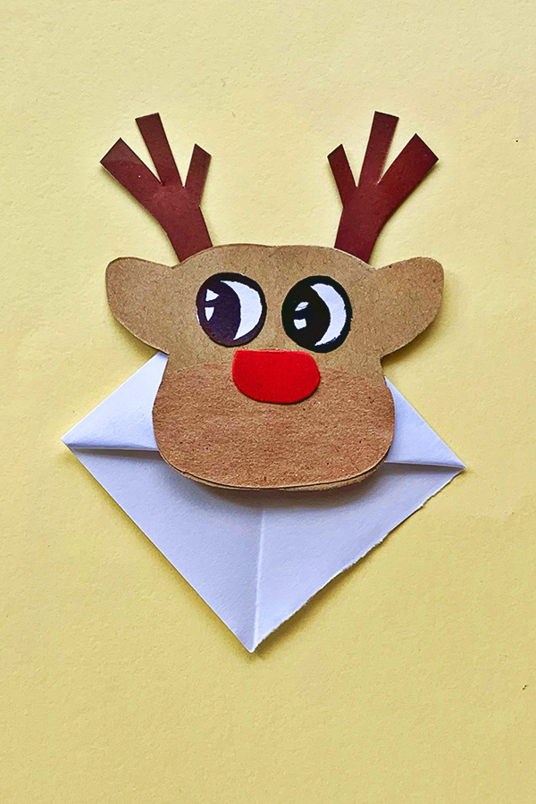 Origami reindeer bookmark craft for tweens