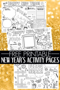 6 Free, Printable New Year’s Activity Pages for Kids