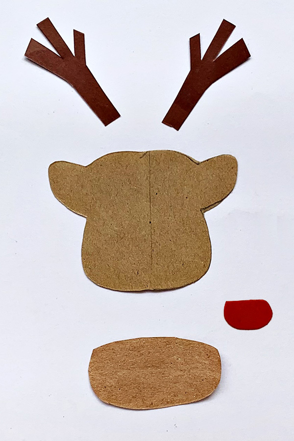 Reindeer origami bookmark craft for kids