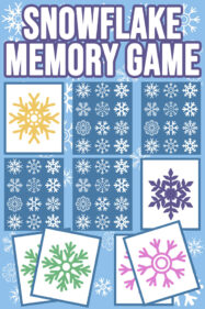 Snowflake memory matching game