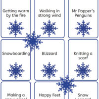 Printable Winter charades cards
