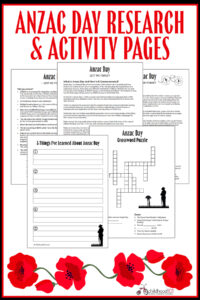 Anzac Day Activity Pages for Grades 4-8