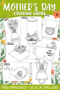 Printable Mother’s Day Coloring Cards
