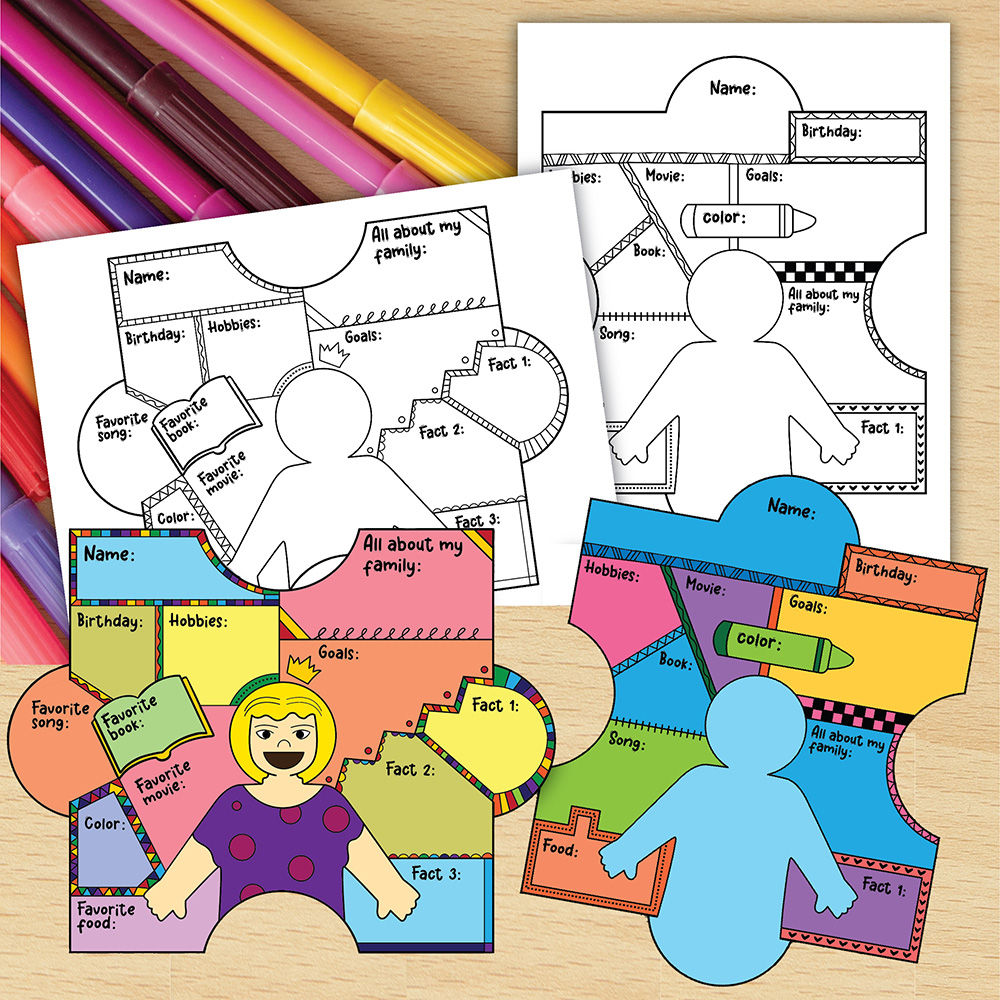 Back to School All About Me Puzzles