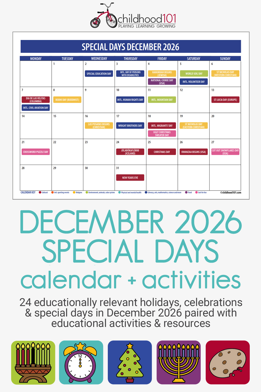 December 2025 Classroom Holidays & Events [Printable Calendar]